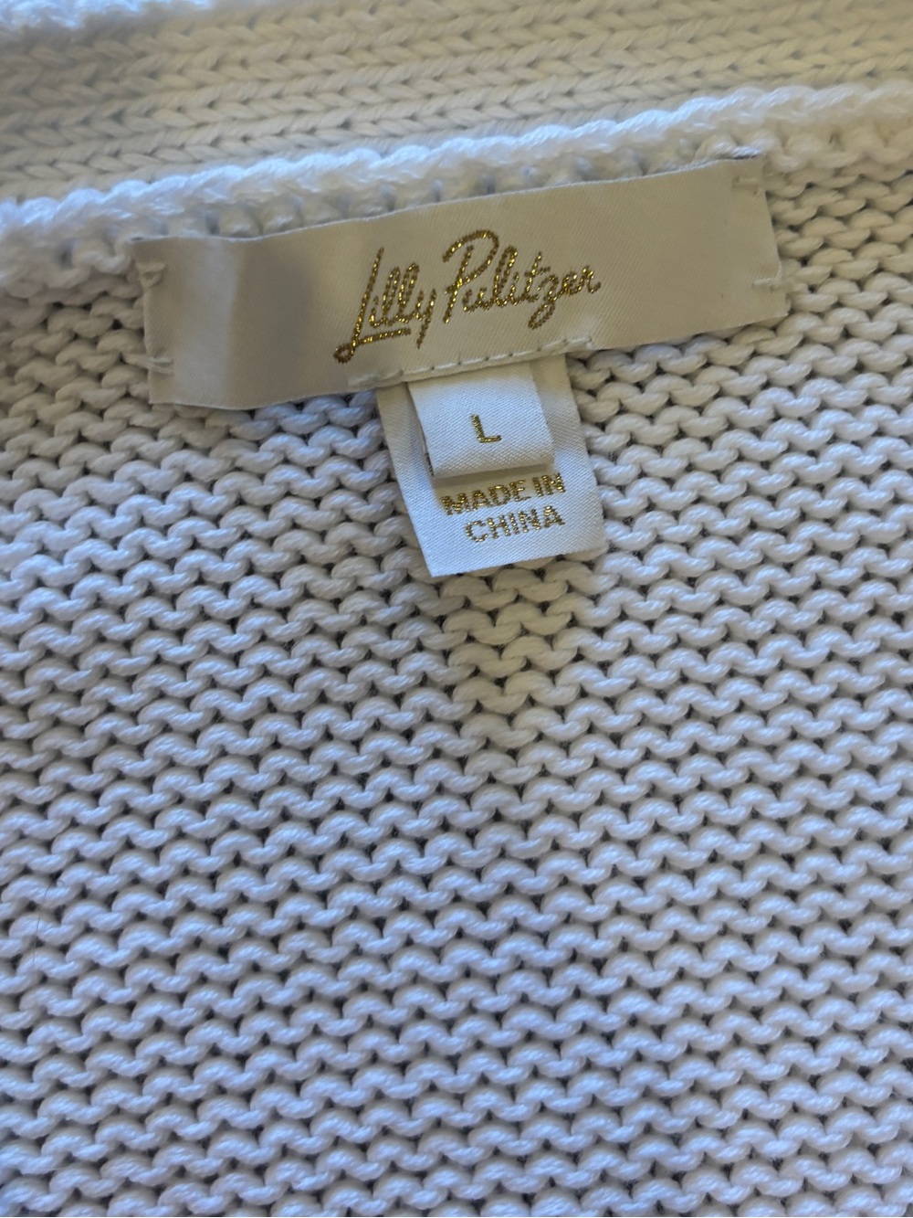Lilly Pulitzer White Lemon Appliqué V-Neck Cardigan - Picture 3 of 3